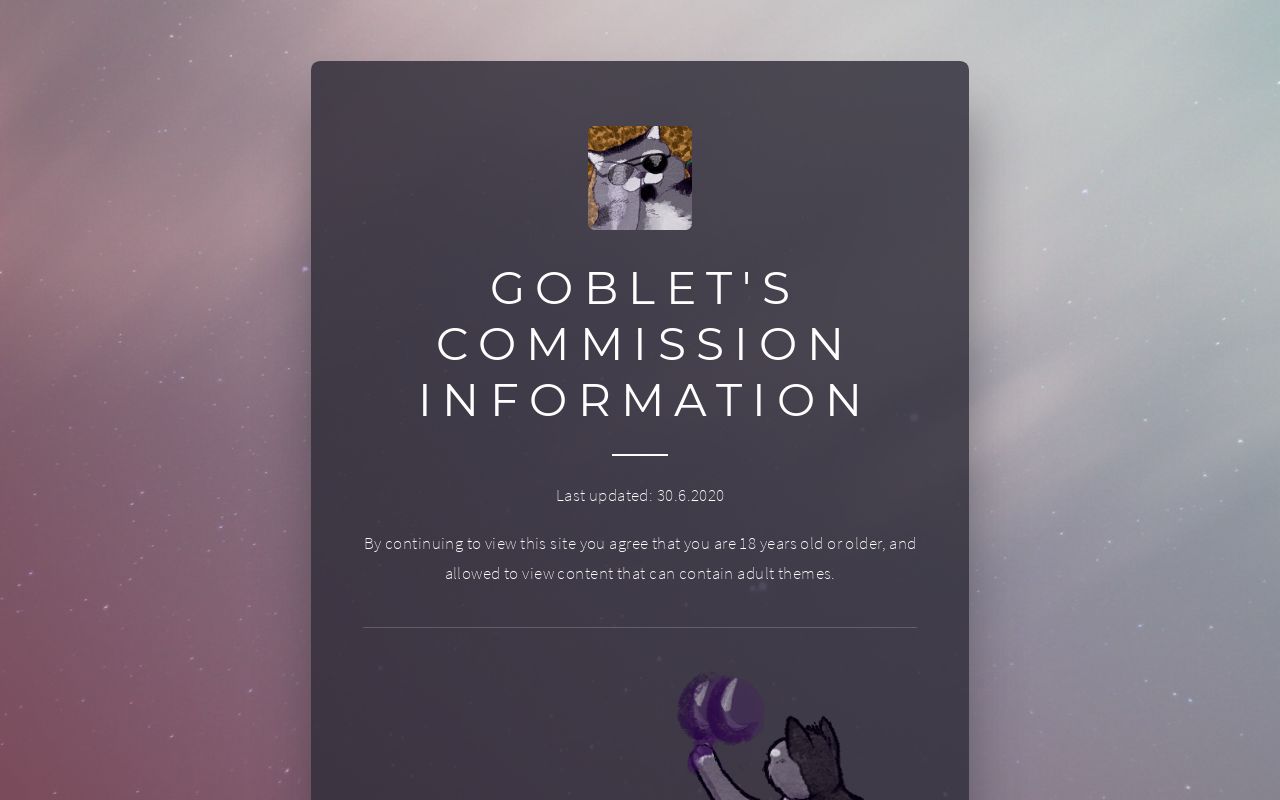 Carrd profile picture for @goblet
